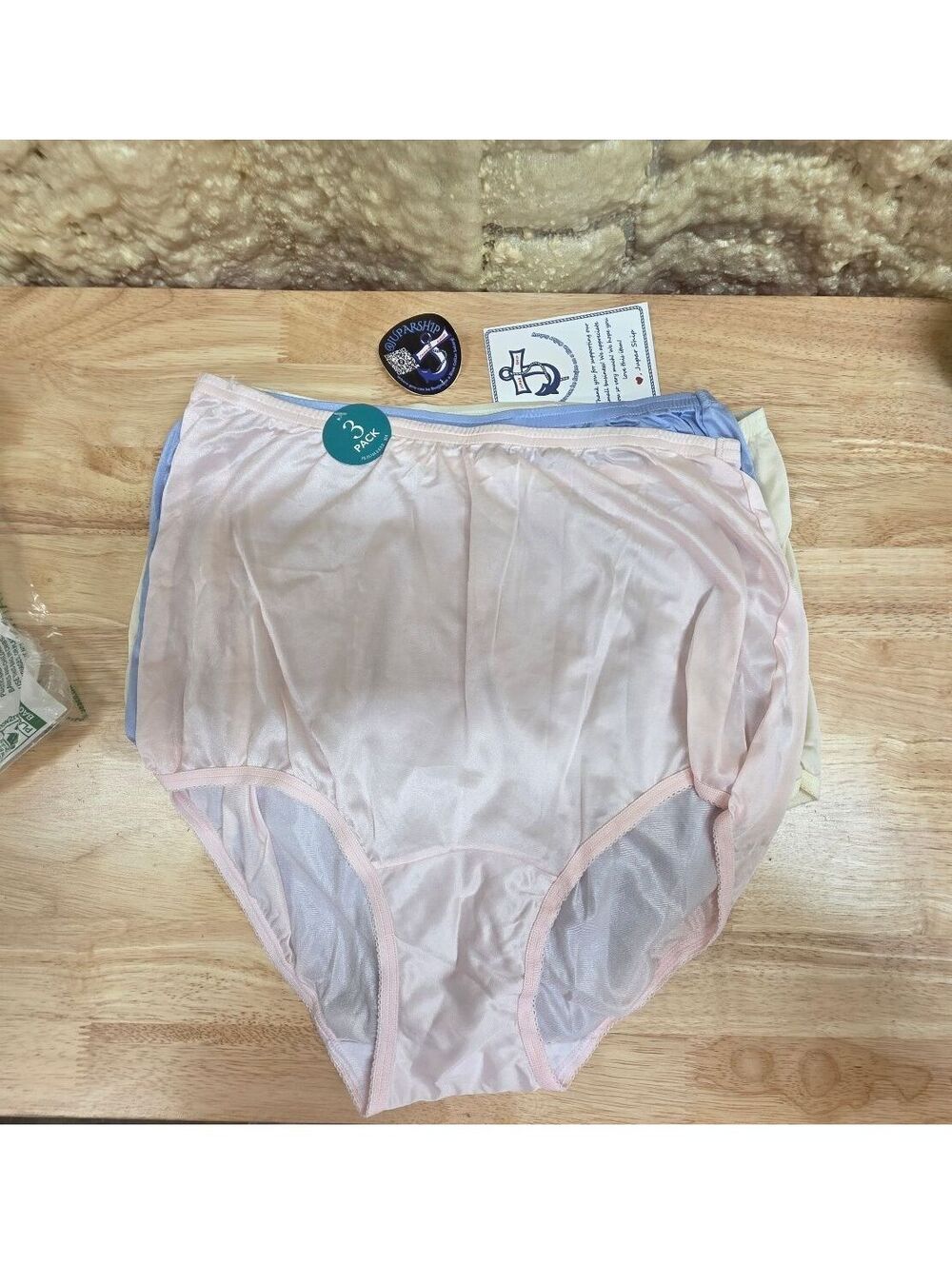 VANITY FAIR PERFECTLY YOURS HIGH‑WAIST NYLON BRIEF PANTIES 3‑PACK SIZE 6